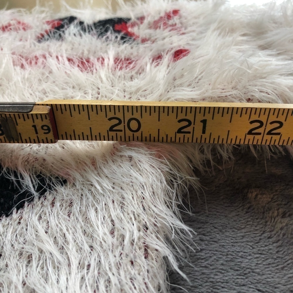 𝅺CECICO Aztec boho shaggy soft Long‎ sleeve sweater size small oversize #w1022 - Picture 10 of 10